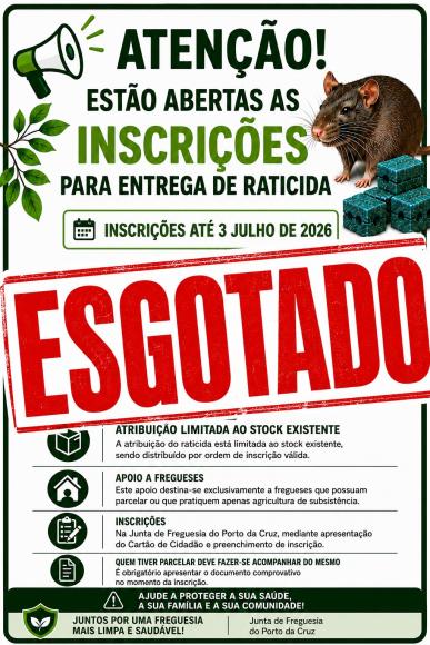 Campanha de distribui&ccedil;&atilde;o de raticida aos agricultores da freguesia