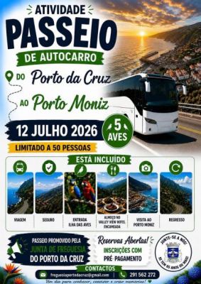PASSEIO DE AUTOCARRO &ndash; PORTO DA CRUZ ➜ PORTO MONIZ